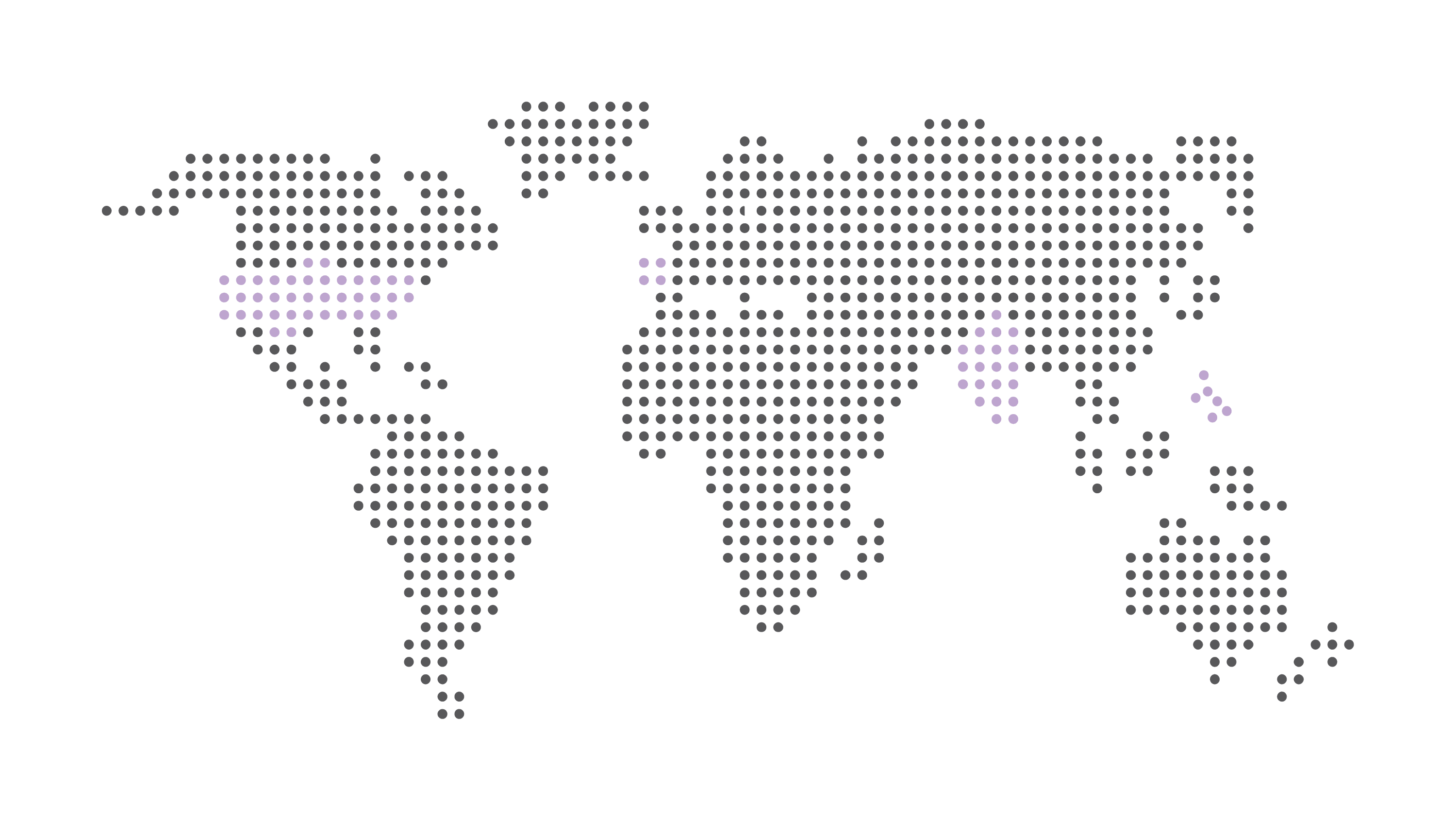 A decorative background image of a world map made of dots.